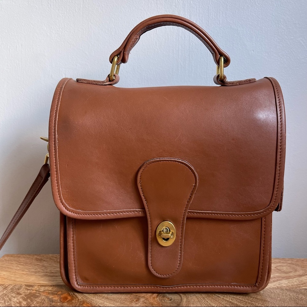Coach Brown Leather Station Crossbody Satchel